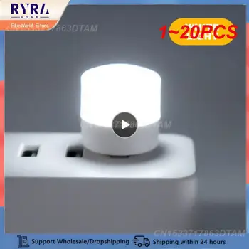 1 ~ 20PCS USB-Библиотеки Светлини USB Night Light Mini LED Night Light USB Plug Lamp Power Bank Зареждане на Малко Кръгло Око За Четене