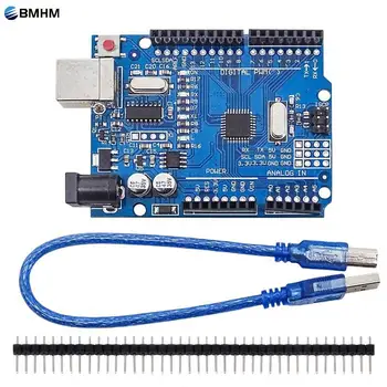 1 бр UNO R3 ch34g/FT232 MEGA328P чип за arduino UNO R3 ATMEGA328P-AU такса за разработка на USB кабел