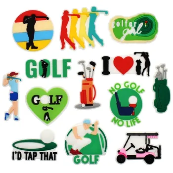 1 бр. висулки за обувки от PVC с крокодили, аз обичам голф, спорт, иконата 