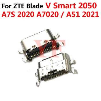 10 бр. Оригинал за ZTE Blade V Smart 2050 20 Smart A51 2021 A7S 2020 A7020 USB порт за зареждане, зарядно устройство, конектор за контакти 0