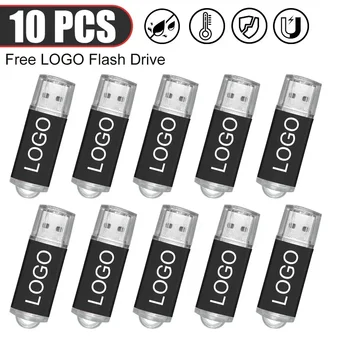 10 бр./лот Метален USB Флаш Памет 32 GB, 4 GB и 16 GB Карта 64 GB Музикален Албум на Паметта на Usb-Памет 512 MB USB Подарък Безплатно Потребителски ЛОГО