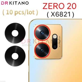 10 бр./лот, подмяна на стъклен обектив на задната камера за Infinix Zero 20 X6821 със самозалепваща стикер