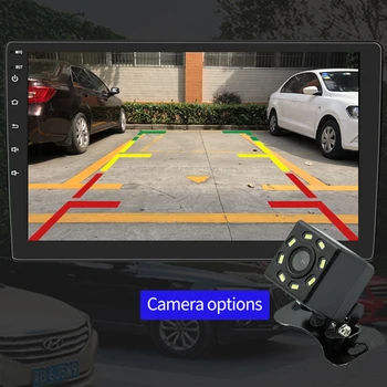 10-инчов Автомобилен MP5 плейър Bluetooth-съвместими Безжични Carplay Android Auto Преносима Автомобилна стерео система, HD Камера за задно виждане, GPS Навигация