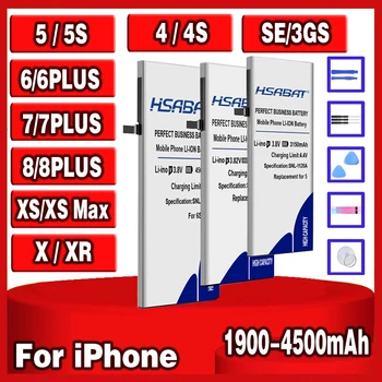 100% Батерия с Висок капацитет 4500 mah за iPhone X XR XS 3GS SE 4 4S 5 5S 5C 6 6S 7 7S 8 8S за iphone plus 6S /7 Plus/8 Plus /XS MAX