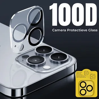 100D Стъкло на Обектива На iPhone 15 Pro Max 15ultra 14 13 Pro Max Защитно Фолио за Камери с Пълно Покритие за iPhone 14 Plus 13 Mini glass