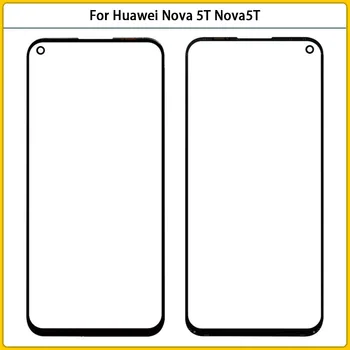 10ШТ За Huawei Nova 5T YAL-L21 Сензорен LCD Предната Външна Стъклен Панел на Обектива Nova5T Тъчпад със Стъклен Капак ЗЗД Замяна