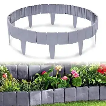 10шт Дворна ограда Практичен Пластмасов рамка за тревата растения Градински Граница Пътека за косене на Ландшафта кантиране на Градински интериор