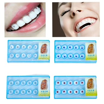 10шт Стоматологично Украса За зъби Акрилни Diamond Бур Материал за зъбни камъни, бижута Комплект Кристални Шипове за избелване на зъбите