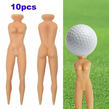 10шт наръчник Дама Пластмаса 70 мм Красотата на Манекен Топката Гнездо, Държач за голф Тениски за голф