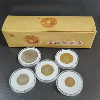 10шт през Цялата Прозрачен Пластмасов Калъф-монетница Кутия за събиране на монетите 16-46 мм Капсули за съхранение на Монети, Защитни Кутии Контейнер