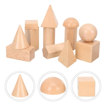 12 бр. Геометричния модел, дървени геометрични твърди играчки, манипулятивы за начално училище, мини