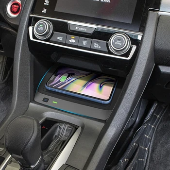 15 W, Безжична зарядно устройство ще захранване на Зарядно устройство за Автоматично Включване/Изключване на Qi Бърза Безжична Автомобилна Поставка зарядно устройство ще захранване на Нескользящая за Honda Civic 2016-2021