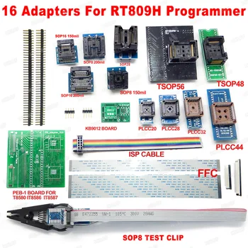 16 Адаптери за программатора RT809H TSOP56 TSOP48 Кабел-адаптер FFC KB9012 PLCC SOP8 Безплатна доставка