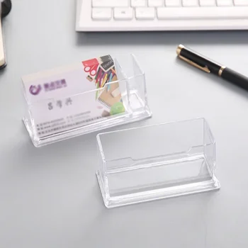 1бр Поставка Акрилна Пластмаса Прозрачна Тенис на Държач за визитки, Държач за визитки Прозрачна Настолна Полк Кутия Дисплей за съхранение