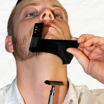 1бр Шаблон за оформяне на мъжка брада, баня с Душ кабина, Салон за бръснене на брада, форма за бръснене, стилна четка за коса, е инструмент за грижа за четка