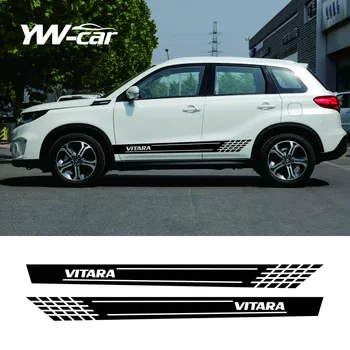 2 ЕЛЕМЕНТА Стикери на страничните врати на автомобила за аксесоари за настройка на Suzuki Vitara JLX Off Road Stripes Стайлинг Етикети на виниловую фолио за авто Защита 0