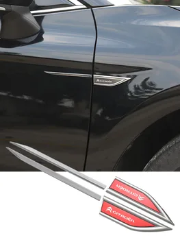 2 елемента Автомобилни Икони Вратата на Купето Етикети върху Крилото На Нож Икони Украса за Citroen C4 C3 C5 C1 C2 Berlingo Celysee Cactus