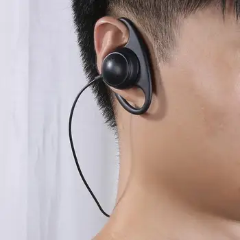 2-пинов D-образна слушалка, слушалки с микрофонным заушником ПР, слушалки за двустранния радио Baofeng