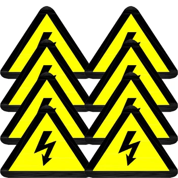 20 листа предупредителни стикери с поражение на електрически ток, предупредителни стикери за оборудване
