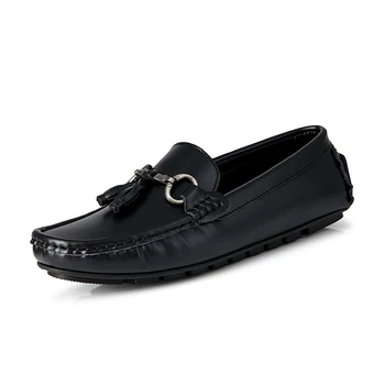 2022 Мъжки обувки от естествена кожа, Луксозни Маркови Мека гума против хлъзгане Лоферы, Мъжки ежедневни обувки, Висококачествени Обувки за лодки, Обувки