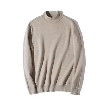 2023 Мъжки ежедневни пуловер Пуловер Модерен Универсален младежки ежедневието на Обикновен трикотаж Приталенная долна риза трикотажная 0