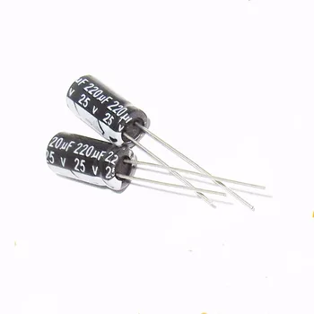 220 uf25v Ito Електролитни кондензатори с Размери 8 * 9 мм за Включване Алуминиеви Електролитни кондензатори Предмети от бита (10 БР.)