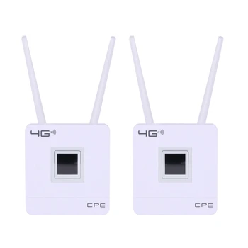 2X 3G LTE 4G Wifi рутер 150 Mbit / с Преносима точка за достъп Отключени Wi CPE рутер със слот за sim-карти Порт, WAN / LAN Plug EU