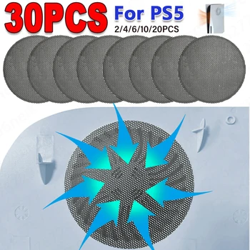 30-2 ЕЛЕМЕНТА Прахоустойчив Филтър Вентилатор за Аксесоари PS5 Дишаща вентилационна (противовакуумна) канална Фен Прахоустойчив Калъф за Игралната конзола PS5 за Playstation 5