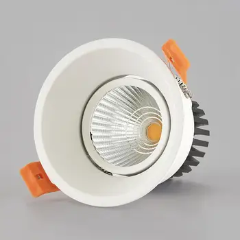 4ШТ Димиране на Led Лампа 7 W 10 W И 12 W AC85-265V Димиране COB Spot-Вградени Лампа С Подсветка Бял / Черен Корпус