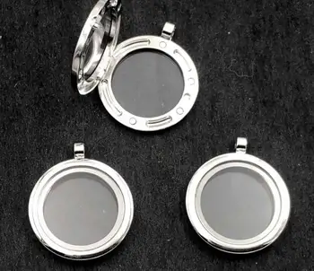 50 бр./лот, кръгла, сребро, стъкло плаващ медальон с магнитна памет, с диаметър 30 мм, подходящ за плаващи медальони-талисмани