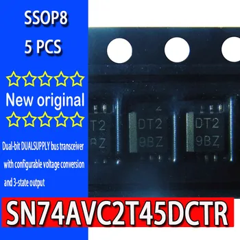 5шт 100% нова оригинална точков маркиране на SN74AVC2T45DCTR: DT2 SSOP-8 SMD Конвертор Ниво на напрежение DCUR VSSOP радиостанцията с ДВОЙНА шина за ХРАНЕНЕ