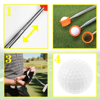 9 фута / 12-крак инструмент за улавяне на топки за голф Телескопична плъзгаща се приема топки за голф Преносими аксесоари за голф от неръждаема стомана