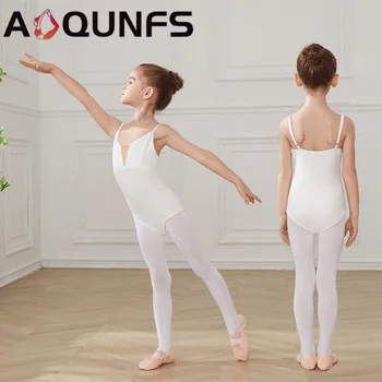 AOQUNFS Балетное трика за малки момичета, гимнастически боди, танцови чорапогащи, костюми балерини, балетен костюм за танци в опаковка 0