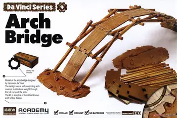 Academy 18153 Научна серия Da Vinci Arch Bridge без лепило (пластмасов модел) 0