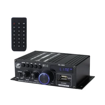 Ak380 800 W 12 Усилвател на мощност Bluetooth Стерео Домашно Авто бас аудиоусилитель Музикален плейър Авто говорител Клас D FM USB/ SD