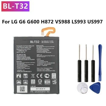 BL-T32 3300 mah Мобилен Батерия BL-T32 За LG G6 G600 H872 VS988 LS993 US997 BL T32 Литиево-полимерна Батерия + Безплатни Инструменти