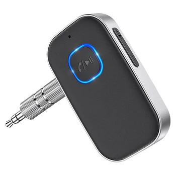 Bluetooth 5.0 Приемник за кола с шумопотискане Bluetooth, AUX Bluetooth адаптер Музикален приемник Домакин