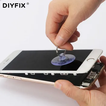 DIYFIX 5 бр. Лека малка издънка с метален ринг за ключове за отваряне на LCD екрана на смартфон, таблет, комплекти инструменти за ремонт