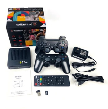 G11 Pro 3D Game Box Конзоли за видеоигри, Android TV 4K HD Игра Stick Двоен Безжичен Контролер 2.4 G 40000 + Класически игри 0