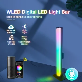 GLEDOPTO WLED Light Bar Цифров RGB Многоцветен Led WiFi APP Control DC5V USB Микрофон Вграден Музикален Режим САМ Динамично Осветление