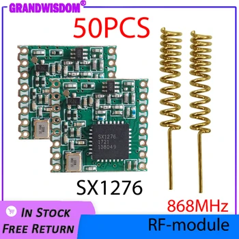 Grandwisdom50p 868 Mhz изключително ниска мощност RF Suzan модул SX1276 чип за комуникация от разстояние Приемник Предавател SPI ИН antena 0