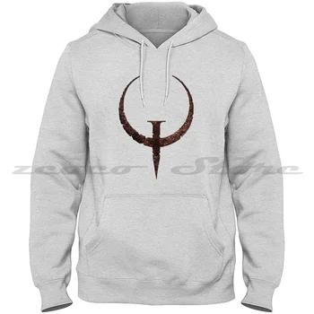 Hoody с логото на Quake 1 Essential.png Модни блузи Благородна hoody с дълъг ръкав Quake 1 Essential Logo Png