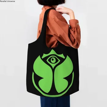 Kawaii Printing Green Tomorrowlands Shopping Tote Bag Преносими холщовые чанти за пазаруване през рамо Чанта за чанти