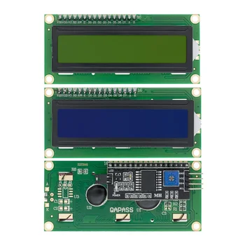 LCD1602 1602 LCD модул Синьо/Жълто-Зелен Екран 16x2 Знаков LCD дисплей PCF8574T PCF8574 IIC I2C Интерфейс 5V за arduino