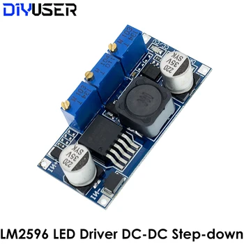 Led драйвер LM2596 DC-DC Регулируема стъпка надолу модул за хранене CC/CV Зарядно устройство с регулируем постоянен ток LM2596S