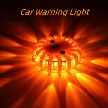 Led улични светлини, светеща Отбивка сигнална лампа, Акумулаторна батерия Водоустойчив защитен диск на пътя, комплект мигащи светкавици на магнитното база