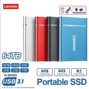 Lenovo New Portable Disco Duro Externo USB 3.1 Type-C M. 2 SSD Външен Твърд Диск, 500 GB Флаш Памет 8 TB Твърди Дискове за Преносими компютри