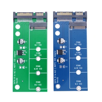 M. 2 SSD Адаптер SATA3 6G Card четец на карти, твърд диск 2,5-инчов адаптер M2-SATA SSD-адаптер Поддържа 2230/42/60/80 M. 2 SSD