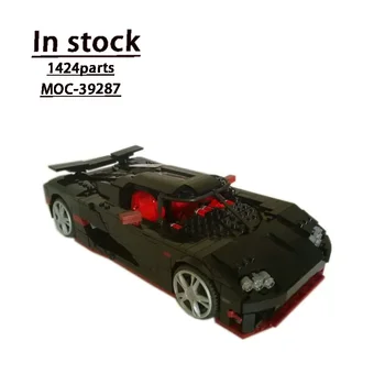 MOC-39287 Черно CCX Класически спортен автомобил в събиране, свързване на блок, Модел 1424 Строителни блок, на части, подарък за деца на рожден Ден 0
