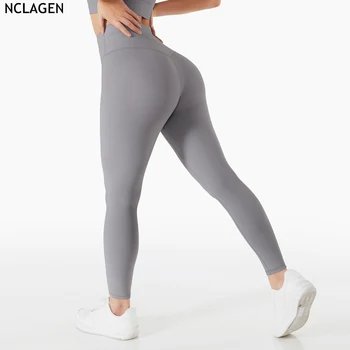 NCLAGEN фитнес гамаши за йога за жени висока талия еластични бягане спортни панталони хип-лифтинг клякам дишаща доказателства, здраво фитнес тренировка 